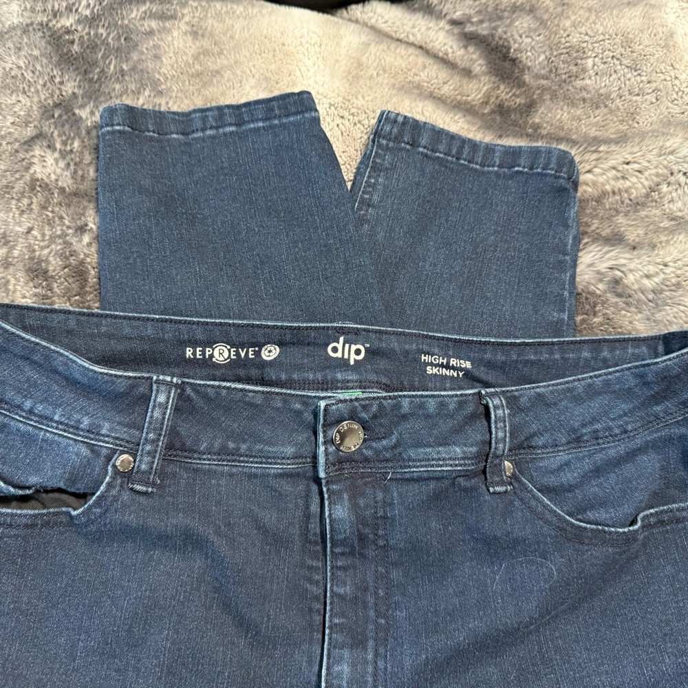 Dip Skinny Jeans - Dark Blue